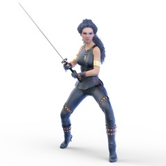 Obraz premium 女性剣士