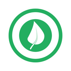 Flat green Herbs icon and green circle