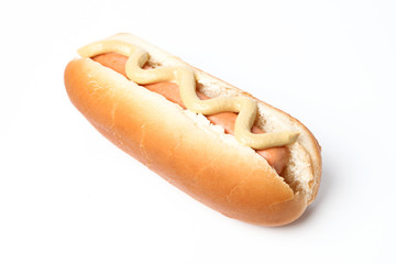 Hot dog with Mustard