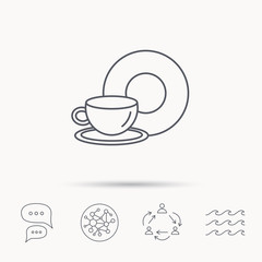 Coffee cup icon. Food and drink sign.