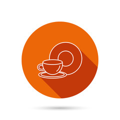 Coffee cup icon. Food and drink sign.