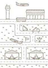 Vector illustration on airport theme