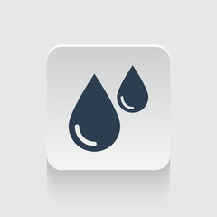 Flat black Blood icon on rounded square web button