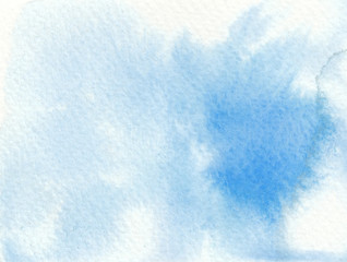 wet watercolor faded blue background