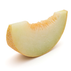 melon slice isolated on white background cutout