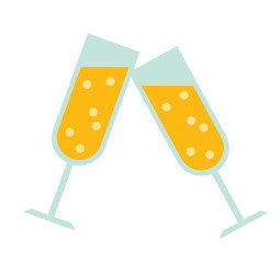 Champagne glass vector illustration