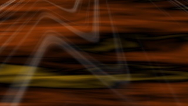 This perfectly seamless and very useful abstract motion loop features a pattern of flowing, streaking lines over a colorful abstract background of orange and golden yellow.