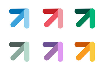 Arrow icon abstract logo template