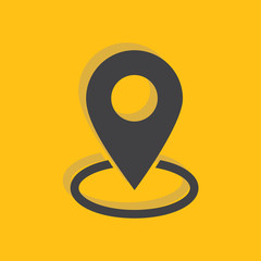 Map pin place marker icon for web