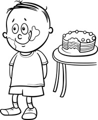 gourmand boy coloring book