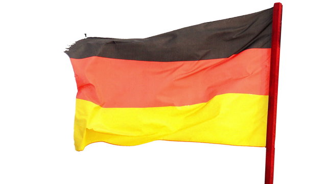 German flag waving with alpha chanel 