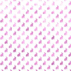 Pink Bunny Background Faux Foil Bunnies Pattern Texture