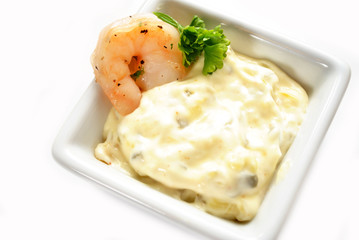 A Single Shrimp in Tartar Sauce