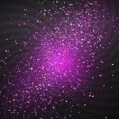 Star Explosion Effect. Nebula on Outer Space Vector Explosion Ef