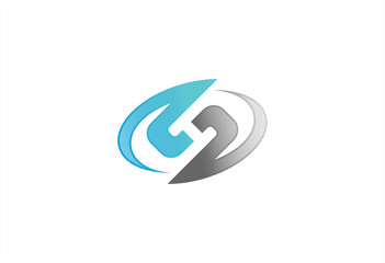 Design elements in blue-grey motion logo