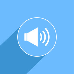 Volume on sign icon, vector illustration. Flat design style for