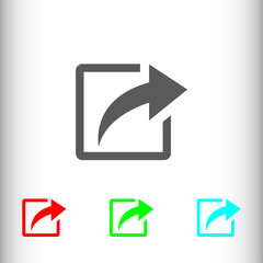 Share sign icon, vector illustration. Flat design style for web