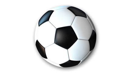 Obraz premium Football, Soccer Ball, sports equipment isolated on white background