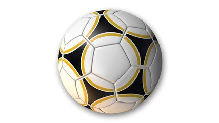 Tableaux ronds sur aluminium brossé Sports de balle Soccer Ball, sports equipment on white background