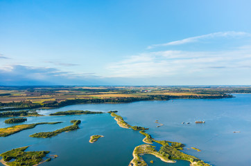 Aerial view on the lake