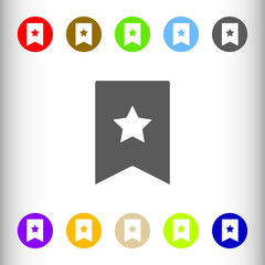 Reward, favorite sign icon, vector illustration. Flat design sty