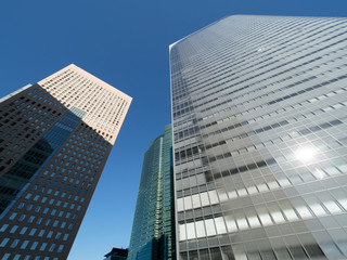 Fototapeta na wymiar 汐留の高層ビル街