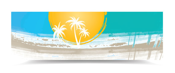 Summer banner dream conceptual vector illustration