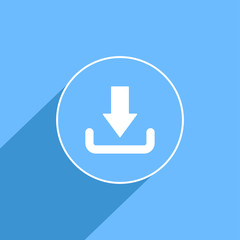 Upload sign icon, vector illustration. Flat design style for web