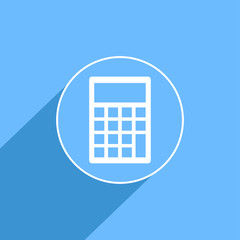 Calculator sign icon, vector illustration. Flat design style for