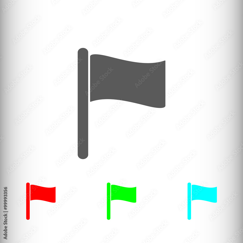 Poster flag sign icon, vector illustration. flat design style for web a