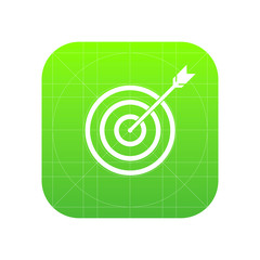 Target sign icon, vector illustration. Flat design style for web