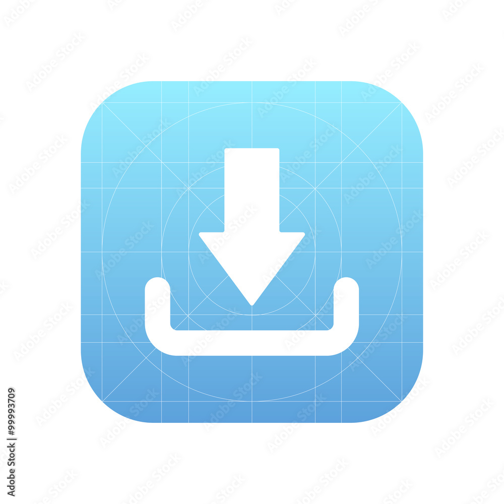 Aufkleber upload sign icon, vector illustration. flat design style for web