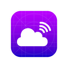 Cloud share sign icon, vector illustration. Flat design style fo