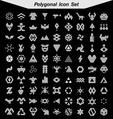 Abstract Polygonal icon set
