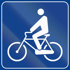 Road sign used in Italy - bicycle crossing