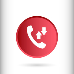 Incoming and outgoing calls sign icon, vector illustration. Flat