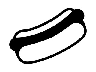 Hotdog / hot dog flat icon for food apps and websites