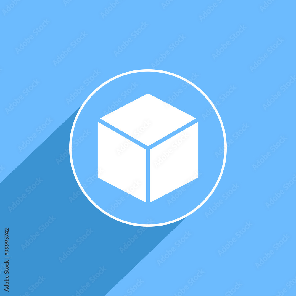 Aufkleber cube sign icon, vector illustration. flat design style for web a