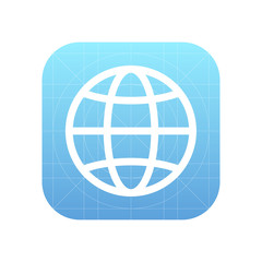 Globe sign icon, vector illustration. Flat design style for web