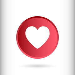 Heart sign icon, vector illustration. Flat design style for web