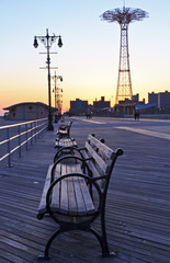 Coney Island Boardwalk  Benches