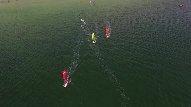 windsurfer on fehmarn island baltic sea