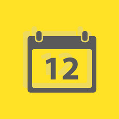 Calendar sign icon, vector illustration. Flat design style for w