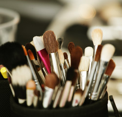 makeup tools in their holder