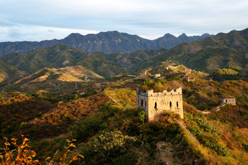 In autumn, the Great Wall of China