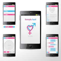 Simple dating mobile application ui