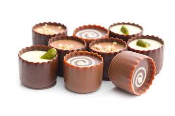 various chocolate pralines