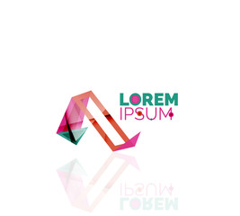 Logo, abstract geometric business icon