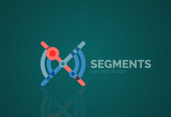 Vector outline minimal abstract geometric logo