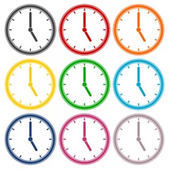Clock icons set